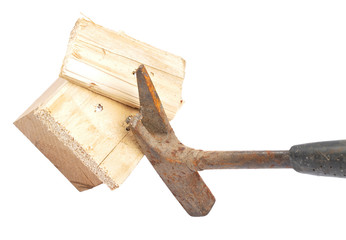 Zimmermannshammer mit Holz
