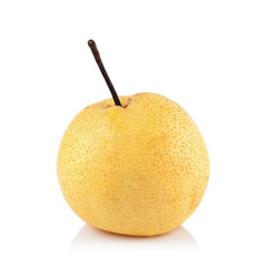 Nashi pear fruit over white background