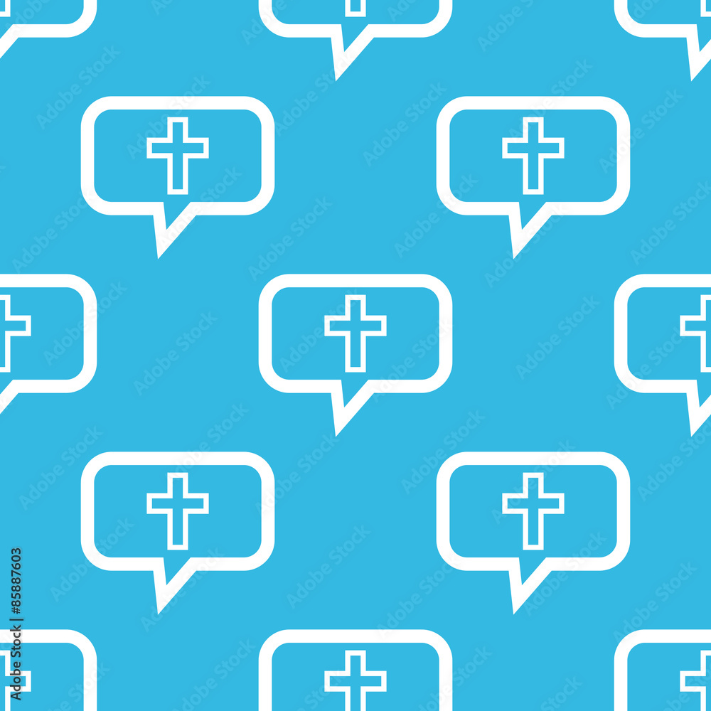 Aufkleber christian cross message pattern