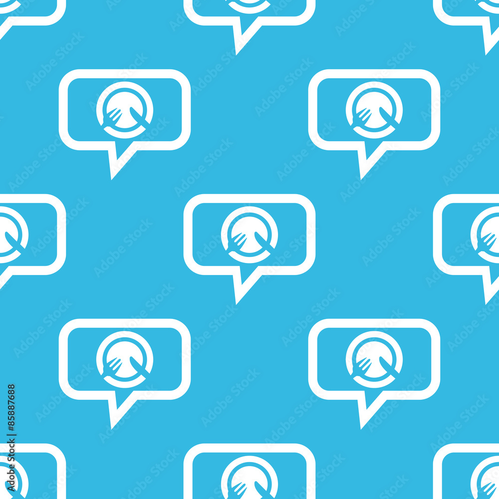Poster tableware message pattern