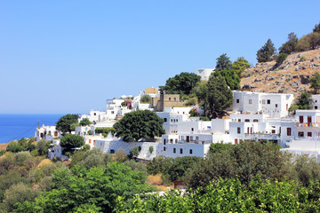 Obraz premium Starożytne miasto Lindos