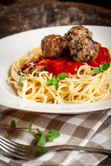 Spahetti with meatballs 