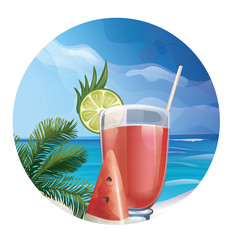 Tropic exotic cocktail 