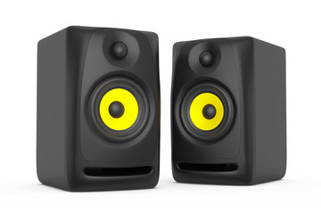 Obraz premium Closeup Audio Speakers. 3d rendering