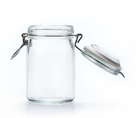 Open Glass Jar.