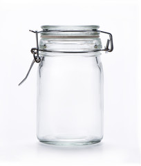 Closed Glass Jar.