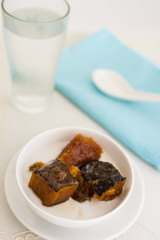 Dessert with coconut milk