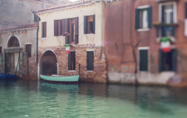 Fototapeta na wymiar Tilt shift photo of Venice. Soft focus