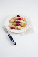 pancake with raspberries