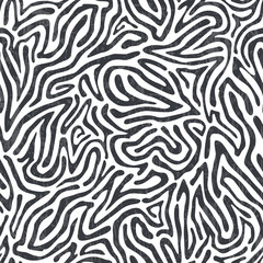 Fototapeta na wymiar Abstract black and white seamless pattern
