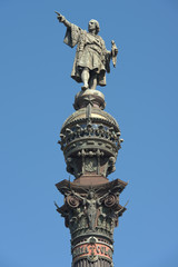 Fototapeta na wymiar Monumento a Cristóbal Colón, Barcelona, España