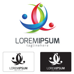 Logo people concept , easy to change color to suite your needs .