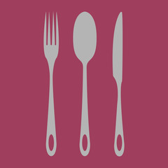 Vector illustration of knife fork spoon