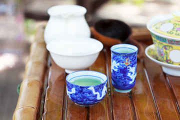 Traditional chinese tea ceremony accessories (tea cups) 