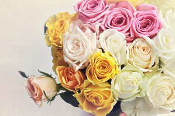 Bouquet of colorfull roses