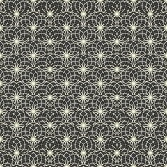 Floral seamless pattern on grey background