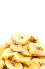 Bananenchips freigestellt