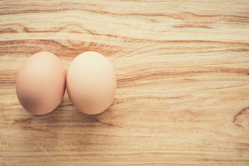 Organic eggs, clean eating concept, colorised image