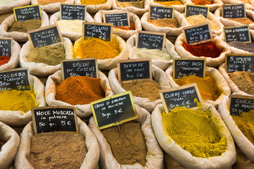 Esposizione di spezie