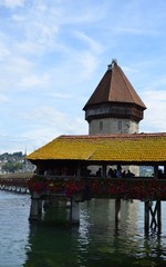 Chapel Bridge in Lucerne, Switzerland