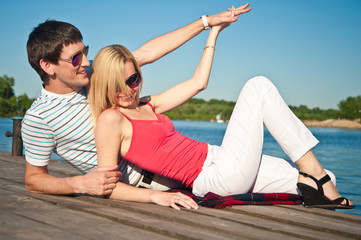 Obraz premium Happy young couple