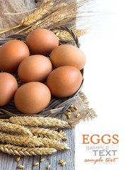 Chicken eggs and wheat