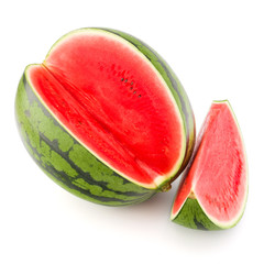 Sweet watermelon isolated on white background cutout