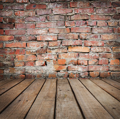Studio background with brick wal