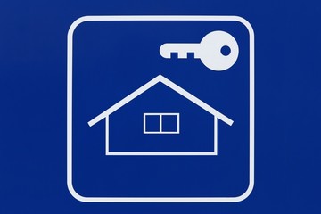 Rent or buy a house symbol