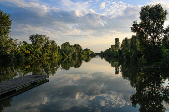 riflessi al tramonto