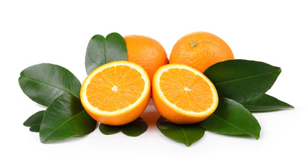 Orange fruit isolated on white background