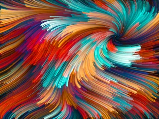 Foto op Plexiglas Unfolding of Color Vortex © agsandrew