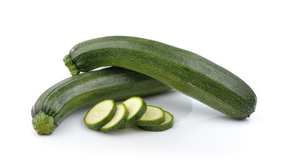 zucchini isolated on white background