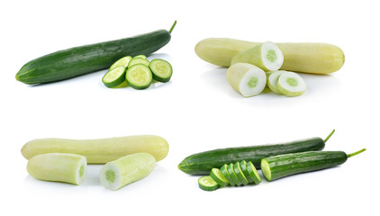 fresh cucumbers isolated on white