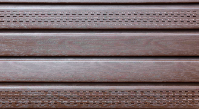 Brown plastic siding