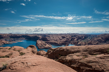 Looking down towards the Lake Powell Near Hole in the Rock