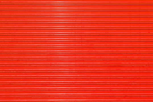 Red Door Shuttered Roll Up Metal  Red Door