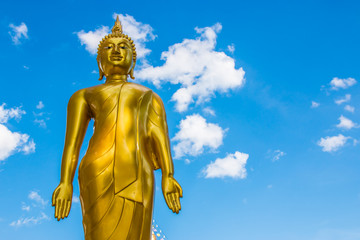 Golden Buddha and the blue sky.