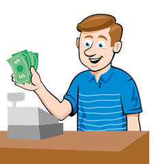 Shopkeeper Vector Design