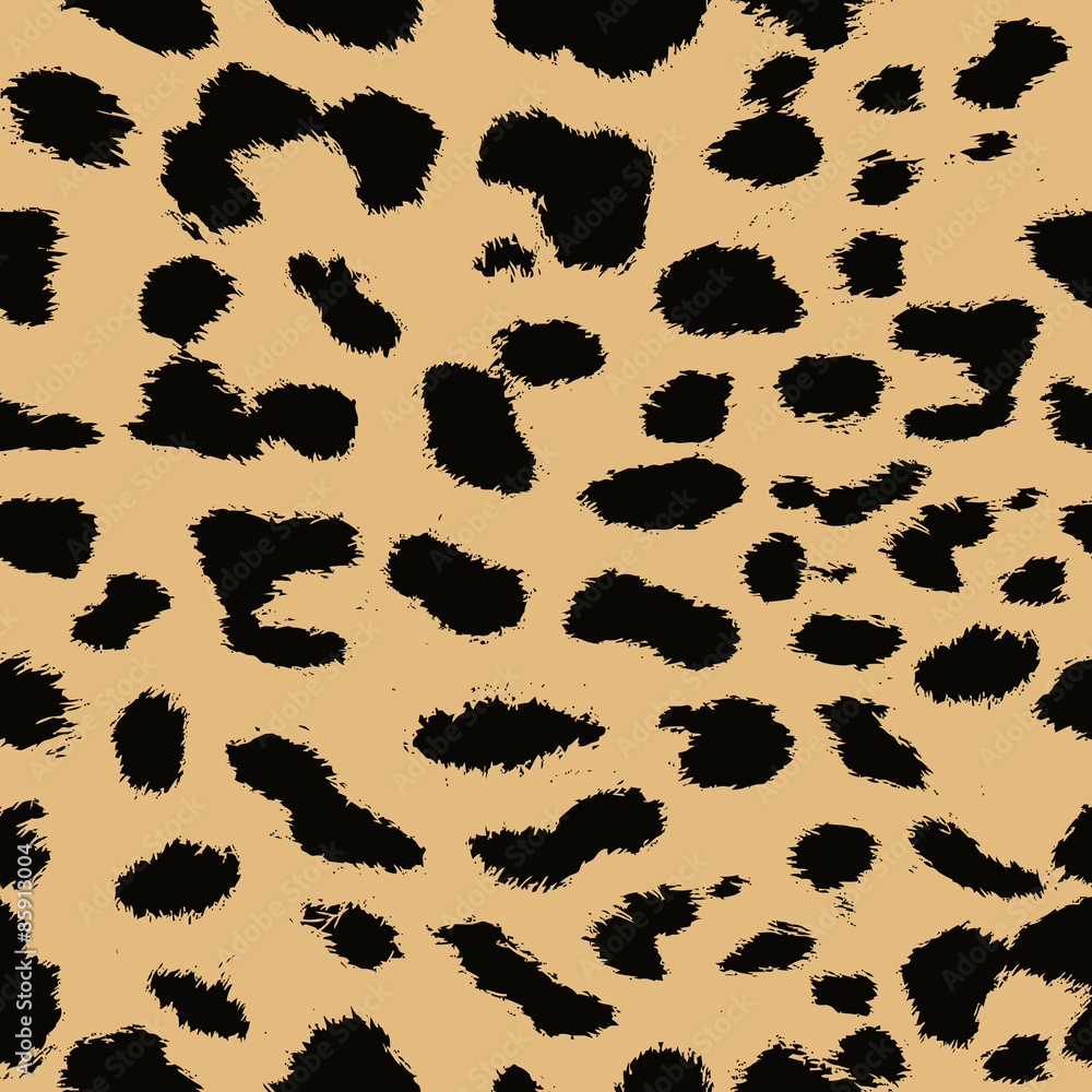 Poster leopard print pattern. repeating background