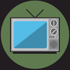 Television Retro on flat design.