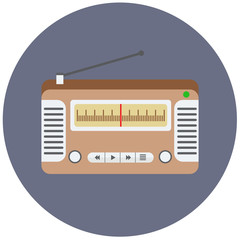 Radio Retro on flat design.