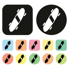 Skateboard icon. Fingerboard icon. Vector