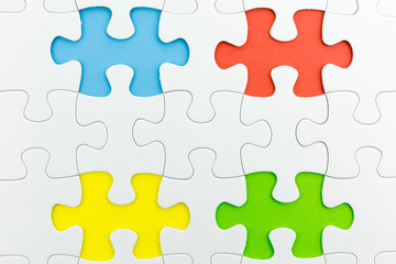 Obraz premium jigsaw puzzle use for business background