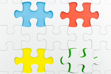 jigsaw puzzle use for business background
