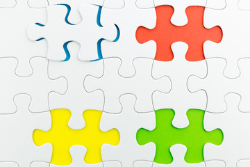 jigsaw puzzle use for business background