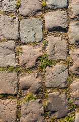 Cobblestones from close