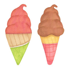 Ice cream hand-drawn illustration