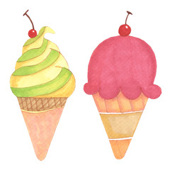 Ice cream hand-drawn illustration