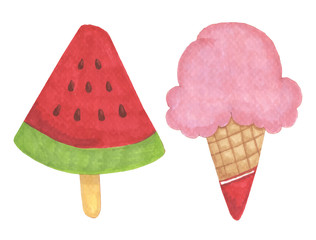 Ice cream hand-drawn illustration